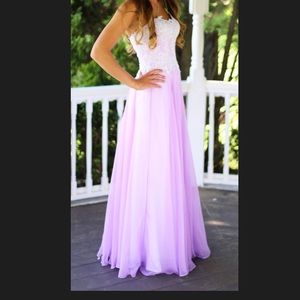 Stunning lilac La Femme Prom Dress